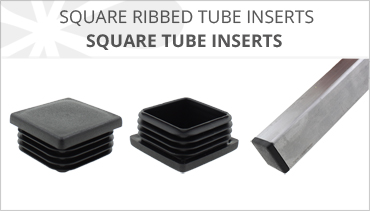 SQUARE RIBBED TUBE INSERTS END CAPS - PLUGS